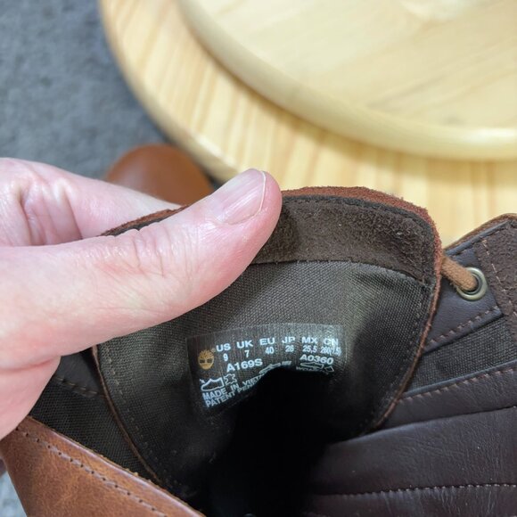 Timberland Banfield Mid Boots Womens Size 9 Brown Full Grain Leather Lace Up - Picture 7 of 8